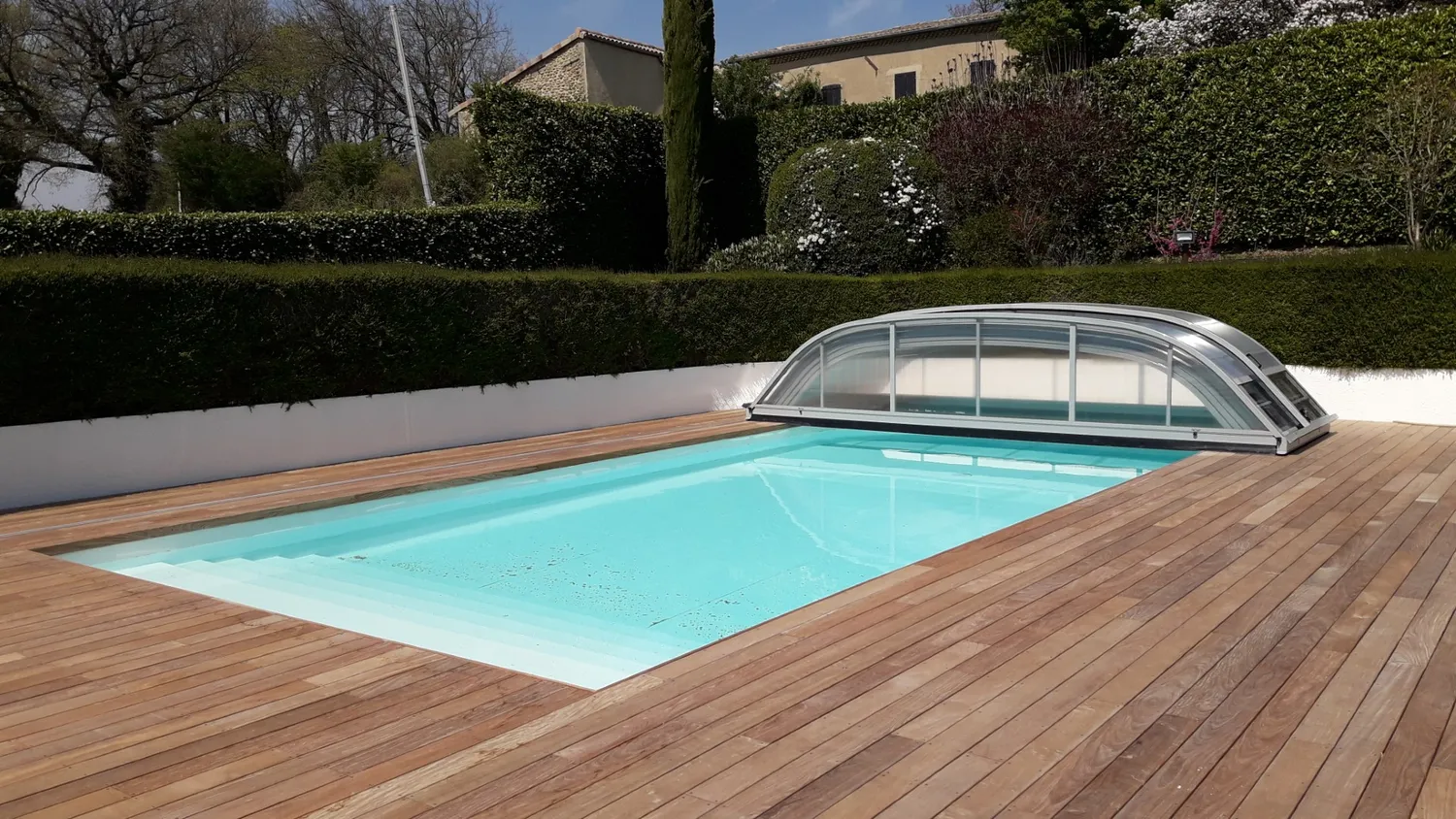Terrasse avec structure aluminium
