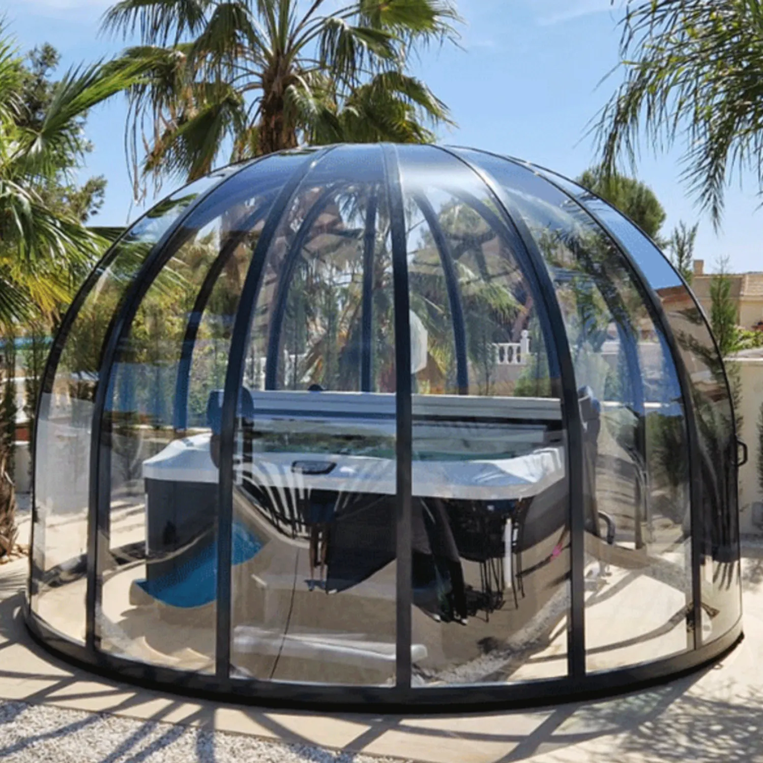 Abri terrasse toit en verre