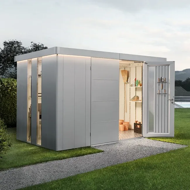 Terrasse avec toiture polycarbonate